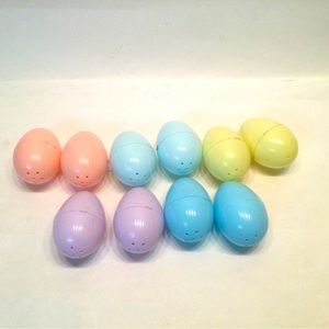 Vintage Blow Mold Easter Egg Light String Covers ONLY Pastel Blue Pink Purple